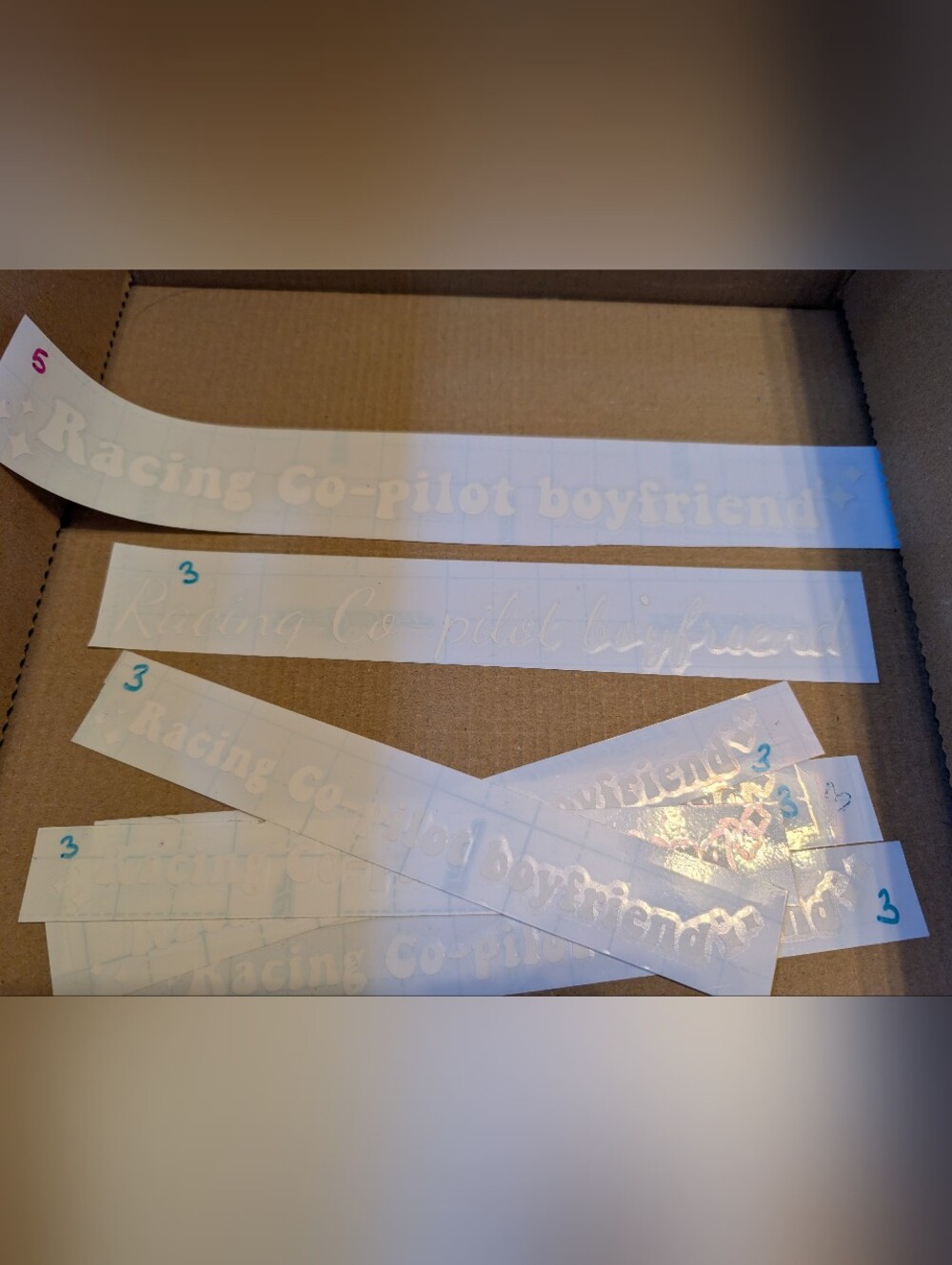 Decal "Racing Co-pilot Boyfriend"